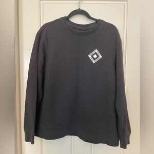 American Eagle Sweatshirt Men’s Large Long Sleeve Graphic Logo Crew Neck Black